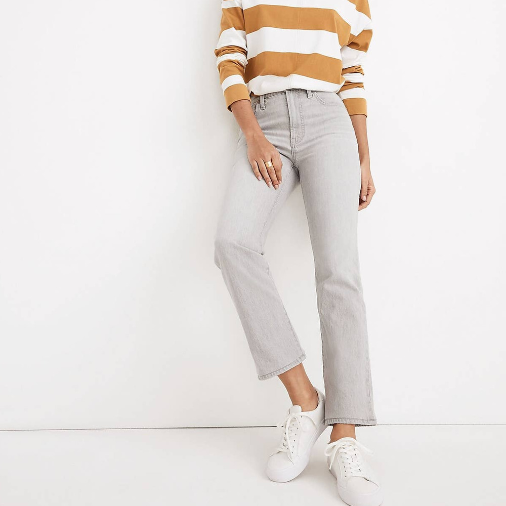 Madewell Slim Demi-Boot Jeans Gray Size 27 - Picture 3 of 13